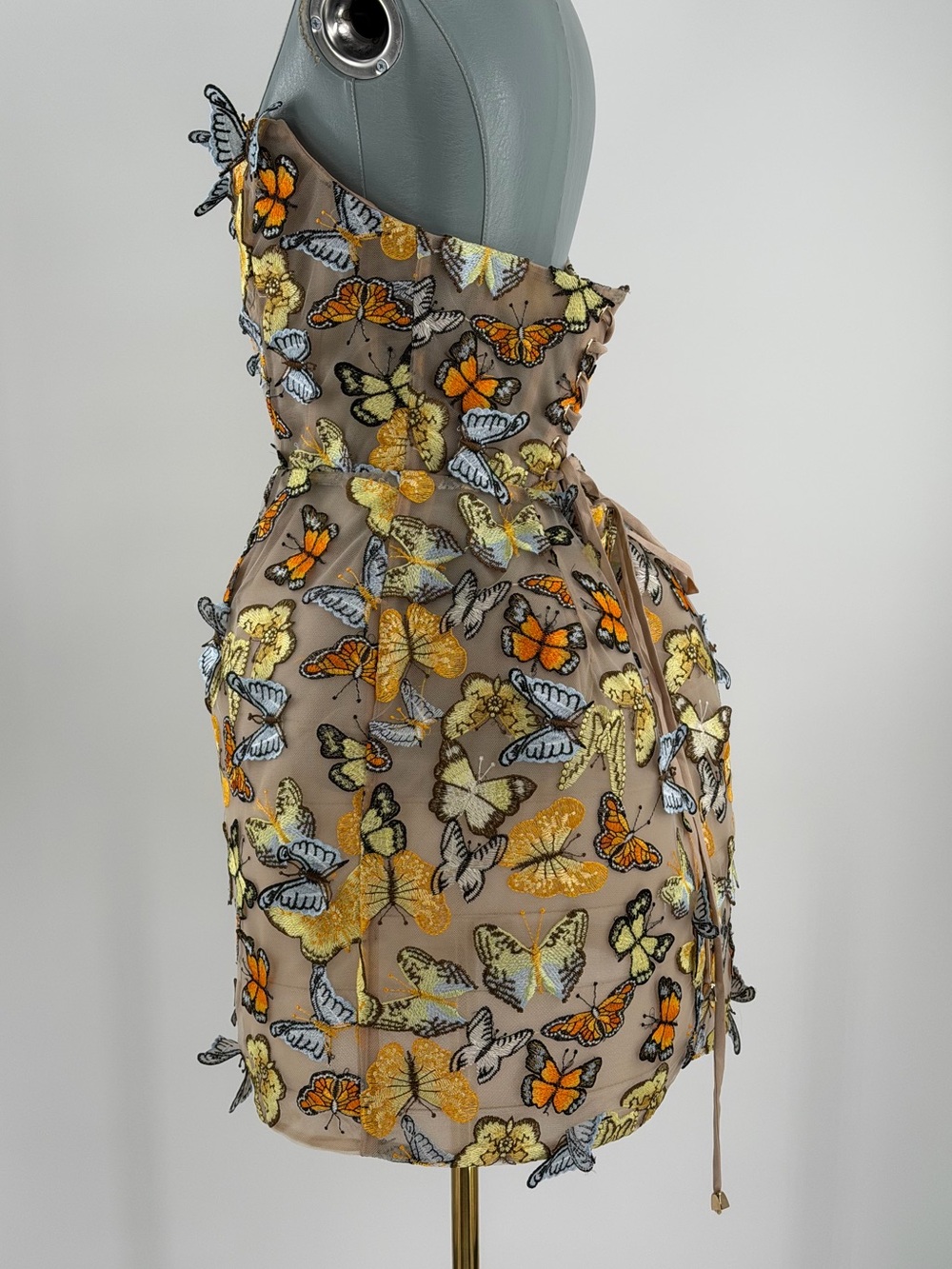 🆕 BRONX & BANCO 🧿 NWOT Bella Butterfly Maraya Strapless Mini Dress, Sz XL US10 - Picture 10 of 17